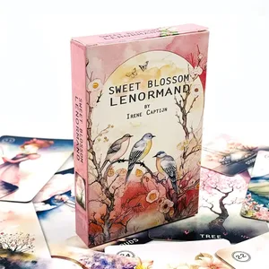 Sweet Blossom Lenormand Tarot pakli 38 kártya sorsjóslásért Családi parti társasjáték Lelki útmutatás és gyűjtők