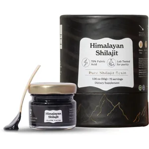 남성과 여성을 위한 순수 히말라야 Shilajit 수지 고효능 체력과 근육 강화를 위한 85+ 미량 미네랄 무료 배송