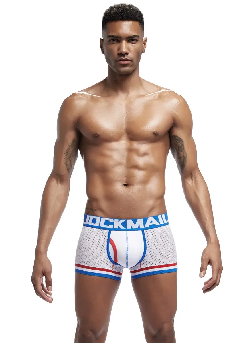 Jockmail Herren-Boxershorts, Netzunterwäsche, atmungsaktiv, bequem, weich, bequem, Sport-Shorts, für Erwachsene, Herren, Höschen, Kleidung, Dessous