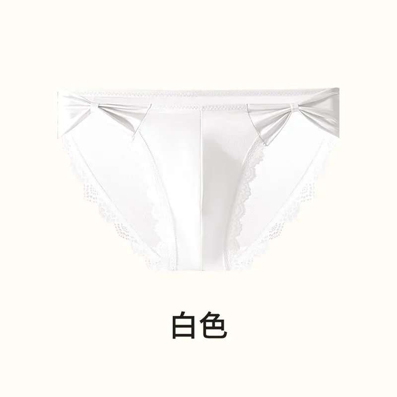 Phụ Nữ Quần Lót Cho Nam Nơ Cao Cắt Quần Đùi Ren Lưới Sheer Quần Lót U Lồi Túi Thoáng Khí Underpant Phong Cách Pháp Váy Ngủ