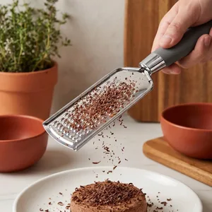 Hindi kinakalawang na Steel Flat Grater para sa Keso at Gulay na Multi Purpose Handheld Grating para sa Gamit ng Kusina na Tool ng Gulay sa Bahay