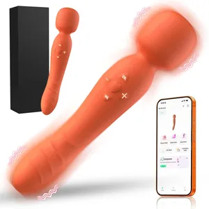 Smart APP Telecomando senza fili AV Bacchetta magica Vibratore Potente stimolatore del clitoride del punto G Giocattolo del sesso Donne USB ricaricabile Impermeabile per adulti
