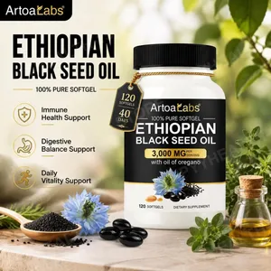 Ethiopian Black Seed Oil Softgels 3000mg with 100mg Oregano Extract for Immune Digestive and Daily Vitality Support 120 Count