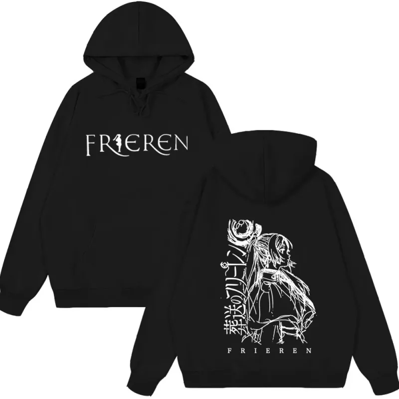 Anime Frieren: Beyond Journey's End Hoodies Panlalaking Pambabaeng Damit Fashion Fleece Sweatshirts Winter Fashion Nakakatawang Estilo ng Damit