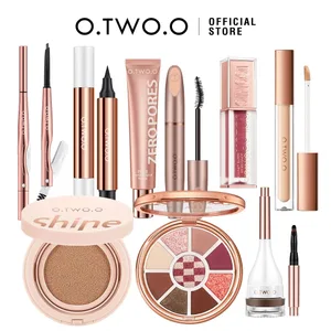 O.TWO.O Full Makeup Set Waterproof Mascara Eyeliner Foundation BB Cream Air Cushion Concealer Läppstift Face Primer Cosmetics Set