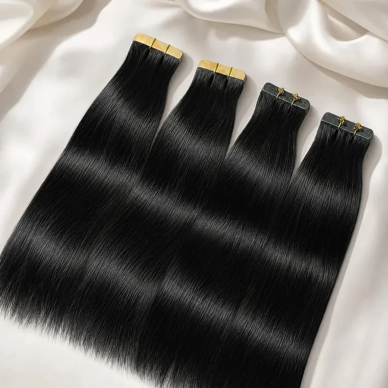 Colored 4A Medium Brown Tape In Hair Extensions 100% Human Hair Seamless Invisible 21Pcs/Pack 50g Remy Straight Brazilian 22 24 Inch Pure Human Hair For Women
