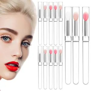 3/15PCS Silicone Lip Mask Applicatore Riutilizzabile Pennello per labbra Trasparente Rossetto Strumento Per Lip Gloss Ombretto Pennelli Strumenti di trucco