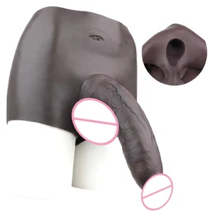 Silikone Strap-On Sort Penis Sleeve Kondom Sexlegetøj For Mænd Pik Forstørrelse Voksen Realistisk Hule Dildo Bukser Pik Cover
