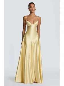 Mulheres amarelo baixo corte sem costas vestido de cintura alta rendas até sem mangas cintura cincher cinta de espaguete vestidos festa clube feminino robe